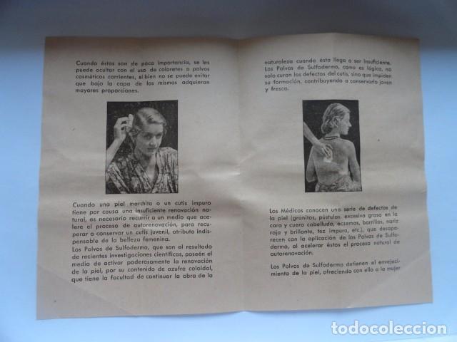 Cat&aacute;logos publicitarios: FOLLETO PUBLICIDAD POLVOS DE SULFODERMO HEYDEN (PERFUME) - Foto 2
