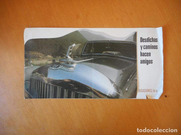 Cat&aacute;logos publicitarios: Vacaciones 84. Folleto informativo de Sis&oacute; Difusiones. D&iacute;ptico troquelada la primera hoja