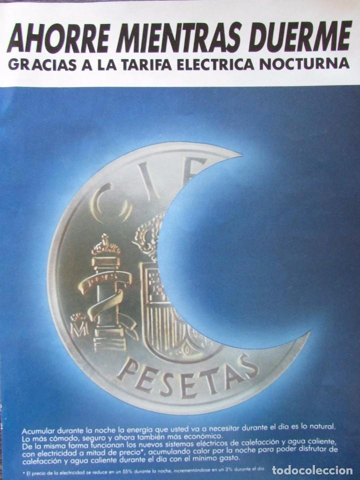 Cat&aacute;logos publicitarios: CAT&Aacute;LOGO PUBLICITARIO TARIFA EL&Eacute;CTRICA NOCTURNA. AHORRE MIENTRAS DUERME 1989