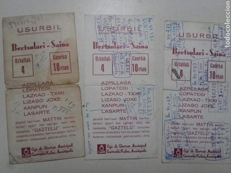 Cat&aacute;logos publicitarios: USURBIL, BERTSOLARI-SAIOA. VAYA DE AHORROS MUNICIPAL.