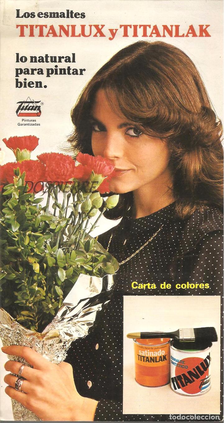 Werbekataloge: CAT&Aacute;LOGO, D&Iacute;PTICO,  ESMALTES TITANLUX Y TITANLAK, CARTA DE COLORES