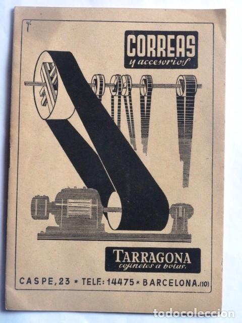 Advertising Catalogs: CATALOGO PUBLICIDAD CORREAS Y ACCESORIOS TARRAGONA (COJINETES A BOLAS, PIRELLI )