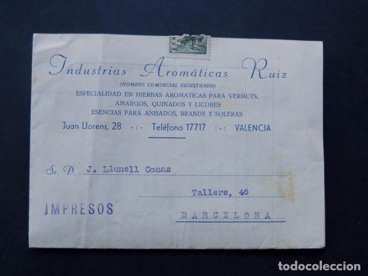 Cat&aacute;logos publicit&aacute;rios: INDUSTRIAS AROMATICAS RUIZ / VALENCIA A&Ntilde;OS 50 / TARJETA PEDIDO Y TARIFA PRECIOS