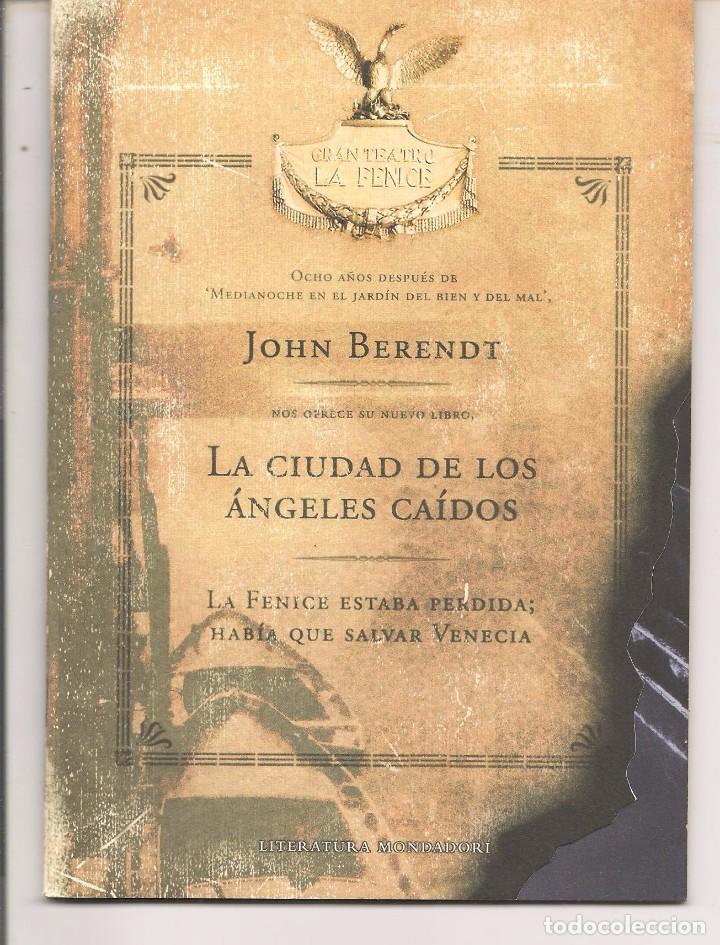Werbekataloge: LA CIUDAD DE LOS &Aacute;NGELES CA&Iacute;DOS. JOHN BERENDT. LITERATURA MONDADORI. (ST/L6)