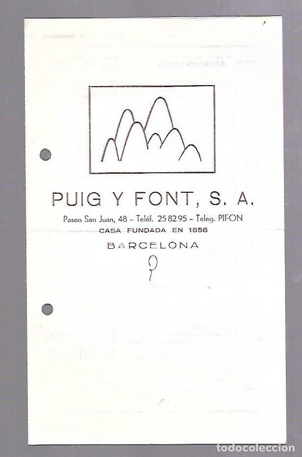 Catalogues publicitaires: PUIG Y FONT S.A. TARIFA DE PRECIOS. 1957. ALGODONES. BARCELONA. VER