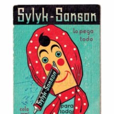 Catálogos publicitarios: PUBLICIDAD COLA PEGAMENTO SYLYK SANSON. FRANCISCO RUBIO Y HERMANOS. BARCELONA AÑOS 40. Lote 86287264
