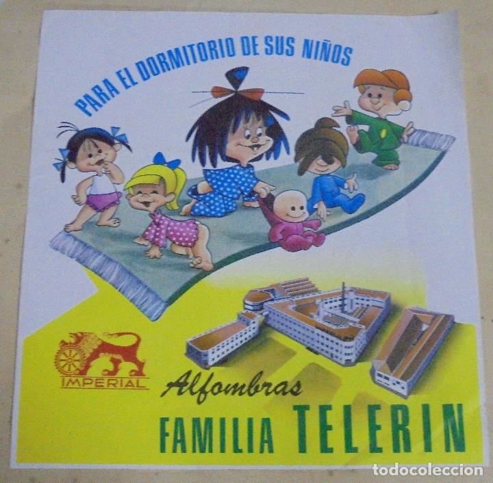 Catalogues publicitaires: CARTEL PUBLICITARIO. ALFOMBRAS IMPERIAL. FAMILIA TELERIN. 31X30 CM