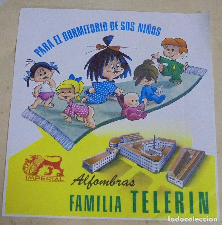 Catalogues publicitaires: CARTEL PUBLICITARIO. ALFOMBRAS IMPERIAL. FAMILIA TELERIN. 31X30 CM