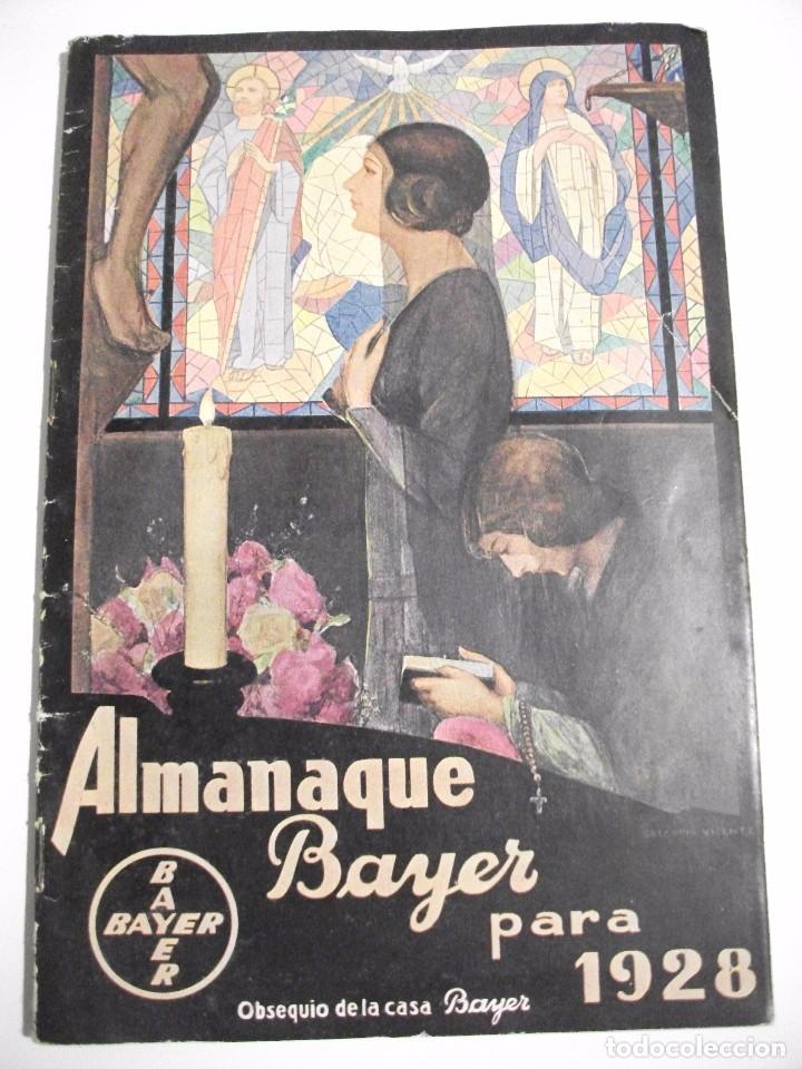 Cat&aacute;logos publicitarios: ALMANAQUE BAYER PARA 1928 - Foto 1