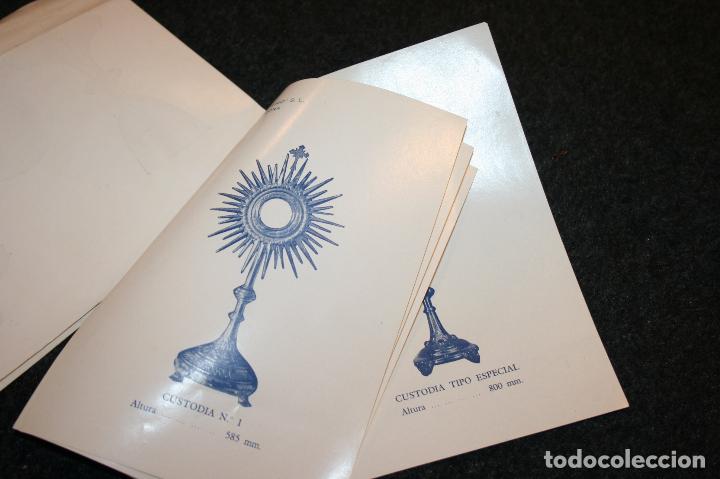 Cat&aacute;logos publicitarios: 17 p&aacute;ginas de un industrias VIMO sl, barcelona. parte de catalogo religioso. C&aacute;liz,custodia...