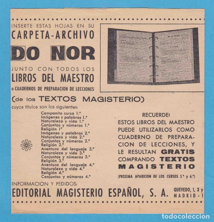 Cat&aacute;logos publicitarios: INSERTE ESTAS HOJAS EN SU CARPETA-ARCHIVO DO NOR. FAJA PUBLICITARIA. MAGISTERIO ESPA&Ntilde;OL