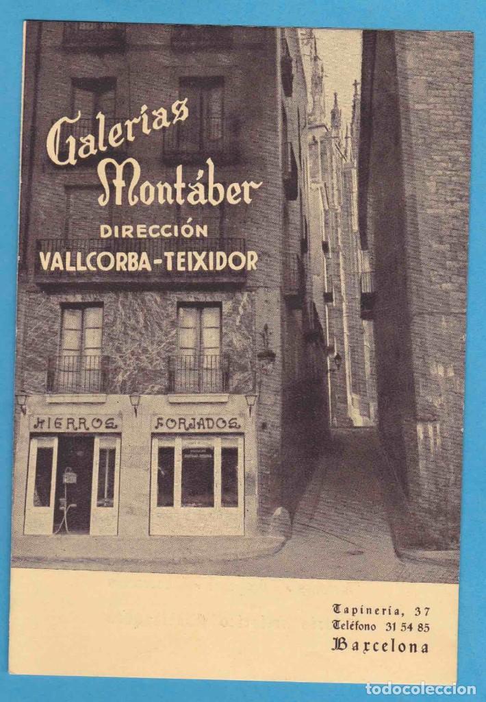 Cat&aacute;logos publicitarios: GALER&Iacute;AS MONT&Aacute;BER. VALLCORBA TEIXIDOR. HIERROS FORJADOS. BARCELONA, A&Ntilde;OS 60