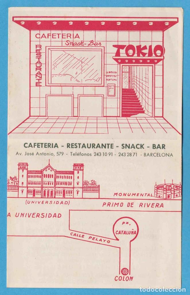 Cat&aacute;logos publicitarios: FOLLETO D&Iacute;PTICO. TOKIO, CAFETER&Iacute;A RESTAURANTE. BARCELONA. 5 IDIOMAS. A&Ntilde;OS 60-70