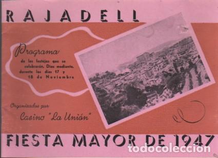 Cataloghi pubblicitari: Cat&aacute;logo programa fiesta mayor de Rajadell 1947 - bages