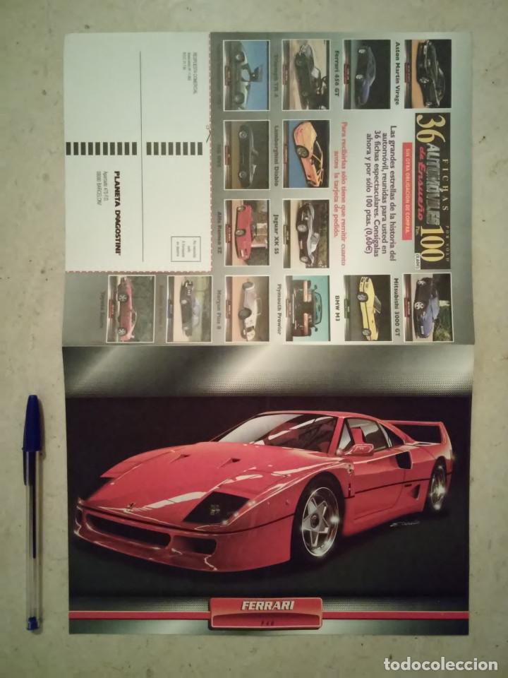 Cat&aacute;logos publicit&aacute;rios: FICHA ORIGINAL - Ferrari F 40 - FERRARI - Publicidad - Fichas de automoviles de ensue&ntilde;o - Planeta