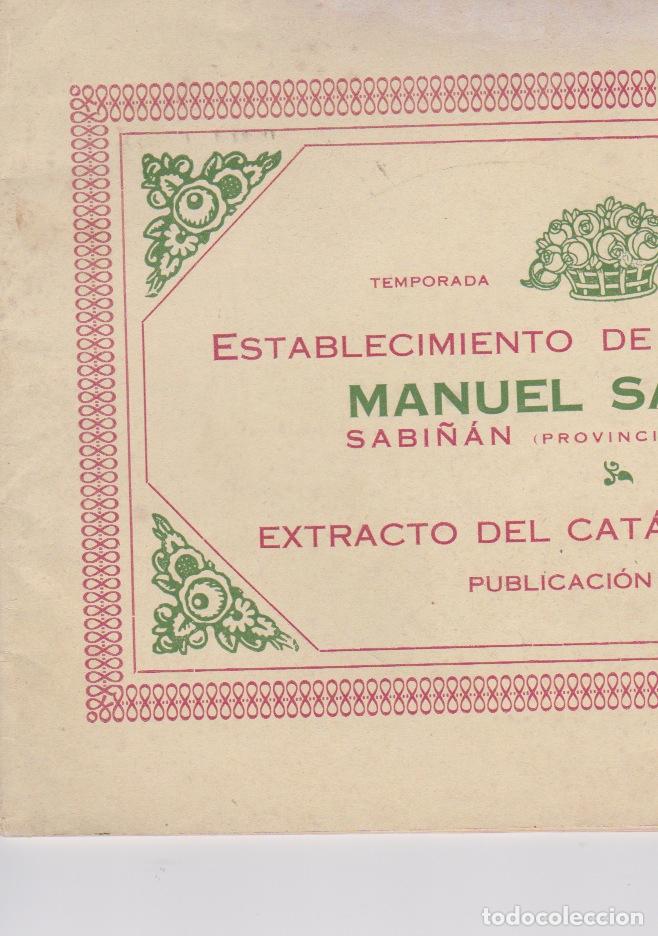Werbekataloge: Cat&aacute;logo establecimiento de arboricultura MANUEL SANJU&Aacute;N. Sabri&ntilde;&aacute;n ( Zaragoza) - 1922