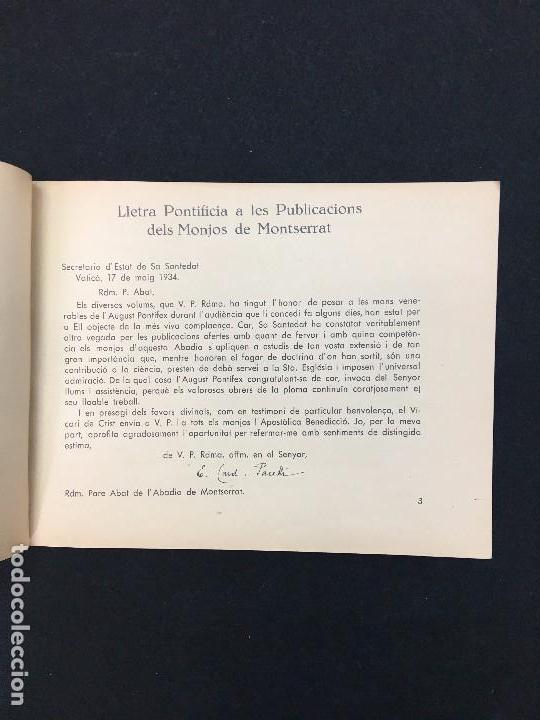 Catálogos publicitarios: Catàleg de les Publicacions dels Monjos de Montserrat. Monestir de Montserrat. 1934. - Foto 2 - 286720773