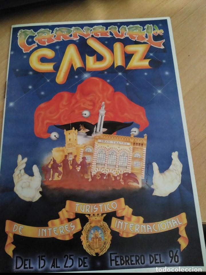 Cat&aacute;logos publicitarios: programa carnaval de cadiz a&ntilde;o 1996 cuadernillo