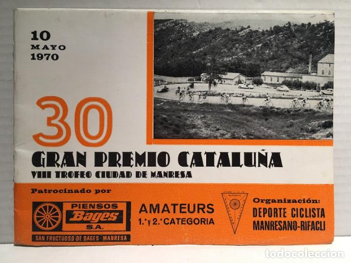 Cat&aacute;logos publicitarios: CATALOGO PUBLICITARIO GRAN PREMIO DE CICLISMO DE CATALU&Ntilde;A VIII TROFEO DE MANRESA 1970