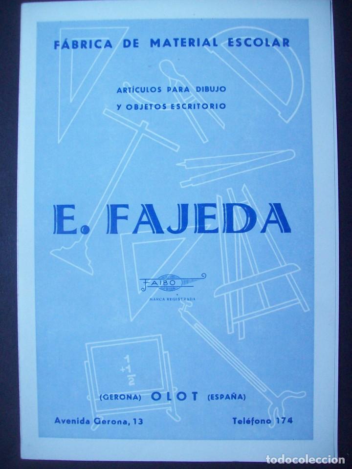 Cat&aacute;logos publicit&aacute;rios: CATALOGO MATERIAL ESCOLAR . FABRICA E. FAJEDA . OLOT - GERONA. ARTICULOS ESCRITORIO Y DIBUJO. FAIBO