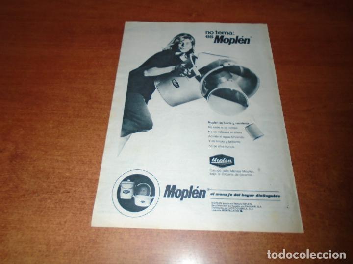Catalogues publicitaires: PUBLICIDAD PRENSA 1966: MENAJE MOPL&Eacute;N. NO SE ROMPE.