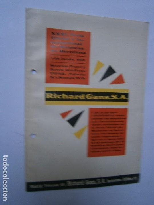 Cat&aacute;logos publicitarios: PUBLICIDAD CATALOGOS RICHARD GRANS S.A.ARTES GRAFICAS MAQUINARIA NEBIOLO FERIA BARCELONA 1973