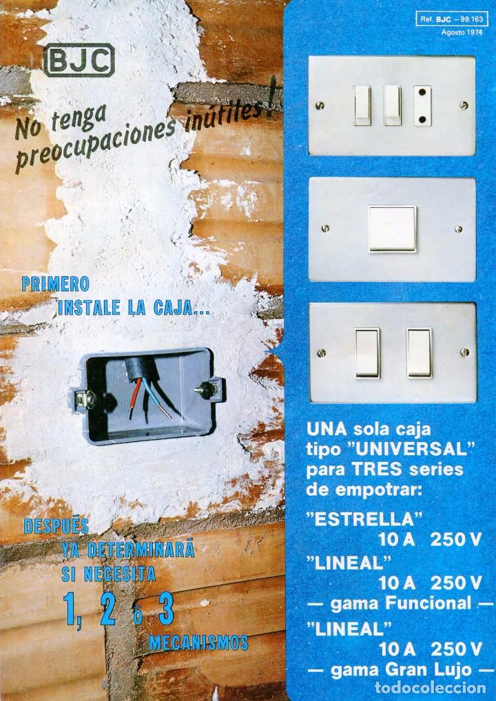 Catalogues publicitaires: BJC UNA SOLA CAJA, TRES SERIES DE EMPOTRAR FORMATO DIPTICO A&Ntilde;O 1974