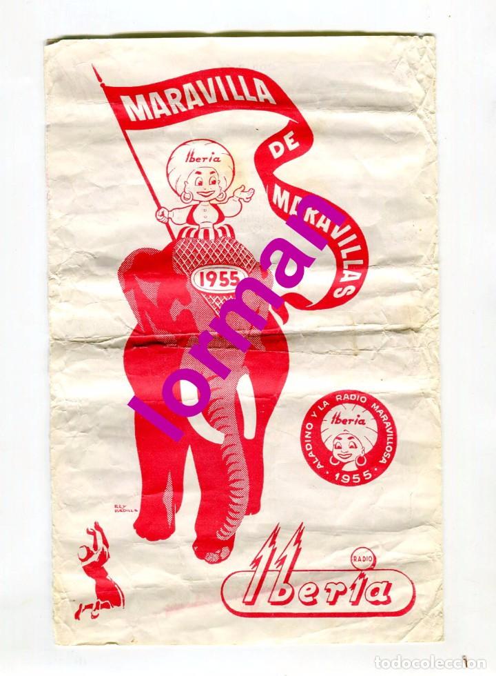 Cat&aacute;logos publicitarios: IBERIA RADIO - CATALOGO CON PRECIOS Y MODELOS FORMATO DIPTICO ORIGINAL A&Ntilde;O 1955