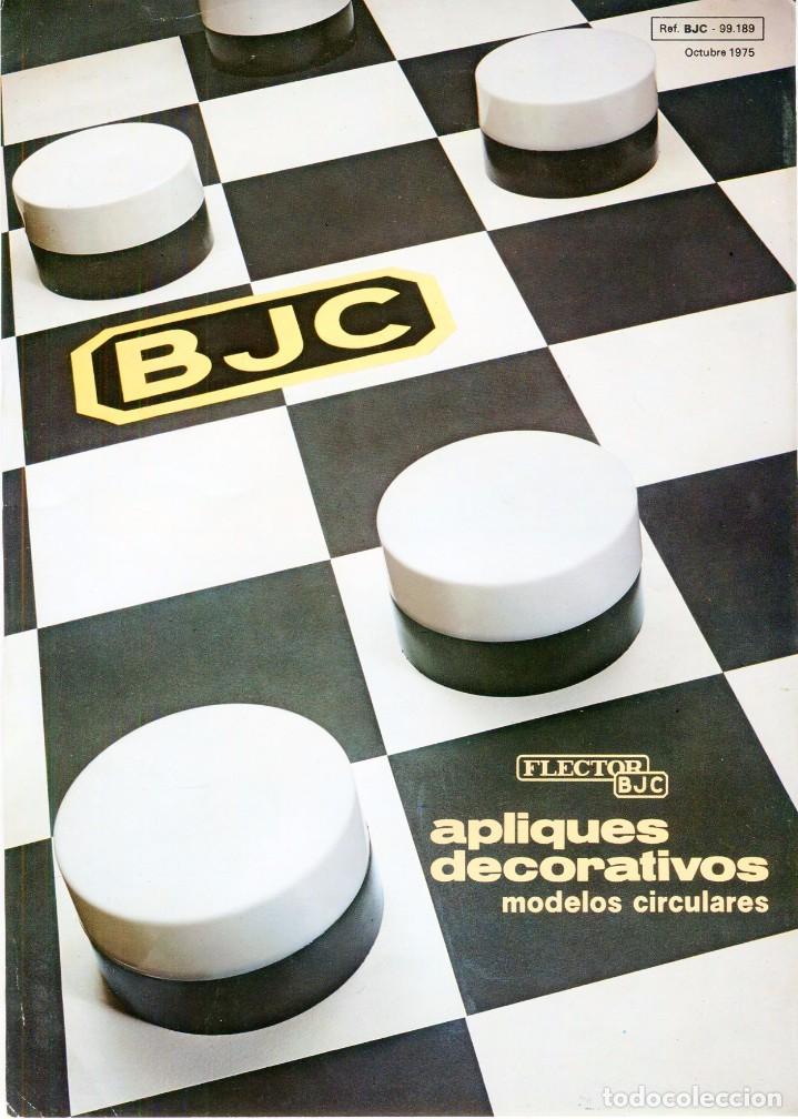 Cat&aacute;logos publicitarios: BJC FLECTOR APLIQUES DECORATIVOS CIRCULARES UNA HOJA IMPRESA DOS CARAS A&Ntilde;O 1975