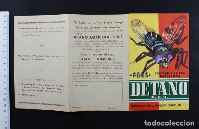 Werbekataloge: PROGRAMA VELADA LITERARIO MUSICAL PARROQUIA SAN PEDRO DE VILAMAJOR 1949 PUBLICIDAD DETANO DDT,PERE