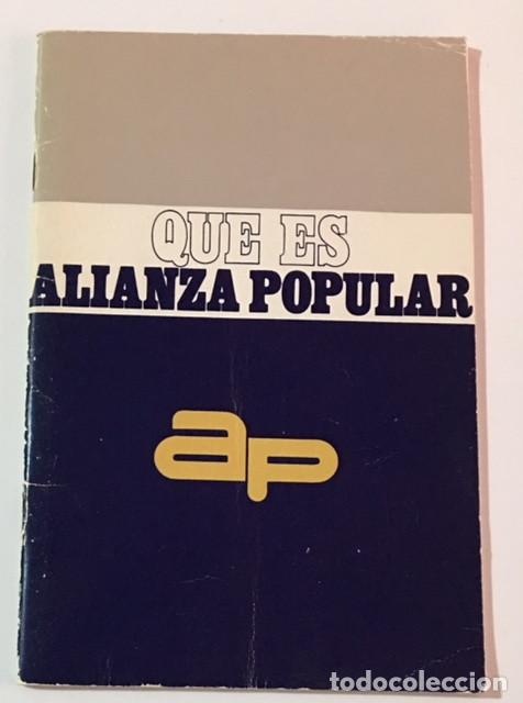 Werbekataloge: libro programa manifiesto qu&eacute; es alianza popular de 1977