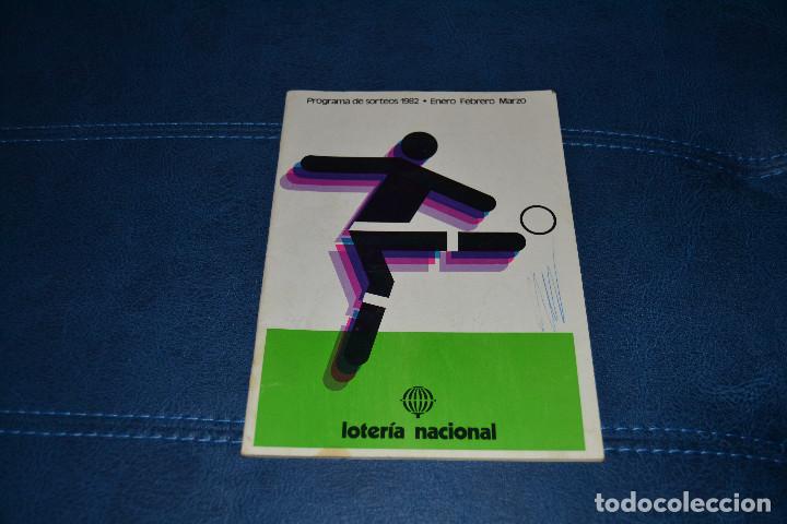 Cat&aacute;logos publicitarios: PROGRAMA DE SORTEOS LOTERIA NACIONAL 1982- ENERO- FEBRERO-MARZO