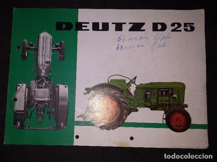 Cat&aacute;logos publicit&aacute;rios: TRACTOR Deutz D 25 - A&Ntilde;O 1959 - 1965 - CATALOGO