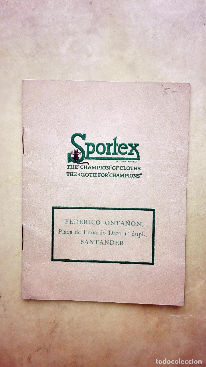 Cat&aacute;logos publicit&aacute;rios: CATALOGO. SPORTEX. FEDERICO ONTA&Ntilde;ON, SANTANDER.  LITOGRAFIAS.