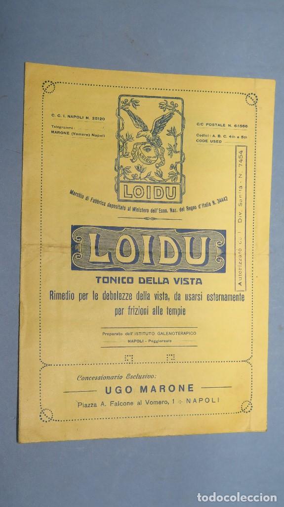 Catalogues publicitaires: FOLLETO PUBLICITARIO TONICO DE LA VISTA. LOIDU