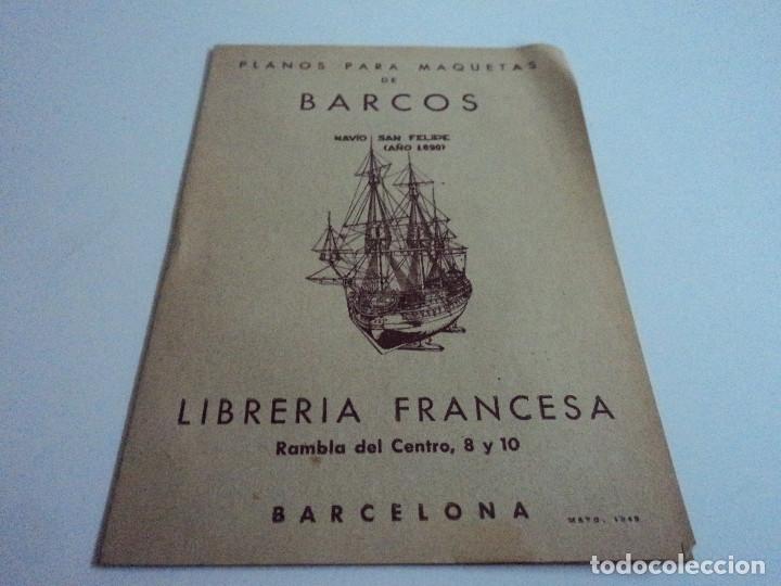 Cat&aacute;logos publicitarios: CAT&Aacute;LOGO. BARCELONA. LIBRER&Iacute;A FRANCESA. PLANOS PARA MAQUETAS DE BARCOS. 1949