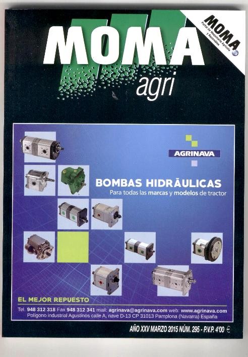 Cat&aacute;logos publicitarios: MOMA AGRI - REVISTA AGRINAVA - MARZO 2015. N&ordm; 295. AGR&Iacute;COLA. BOMBAS AGUA, FORESTALES.