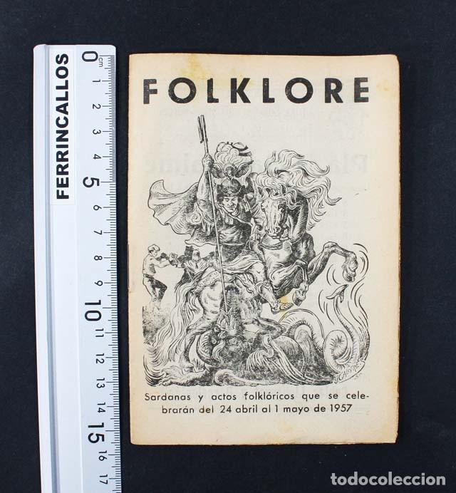 Werbekataloge: FOLKLORE SARDAS Y ACTOS FOLKLORICOS AGRUPACION CULTURAL FOLKLORICA BARCELONA 1957 12 PAG
