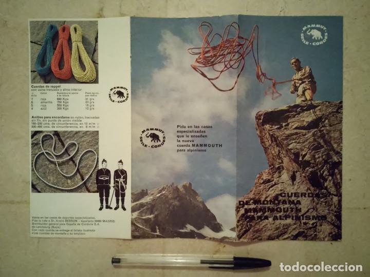 Cat&aacute;logos publicitarios: PUBLICIDAD ORIGINAL - CUERDAS DE MONTA&Ntilde;A - MAMMOUTH - ALBUM - PARA ALPINISMO
