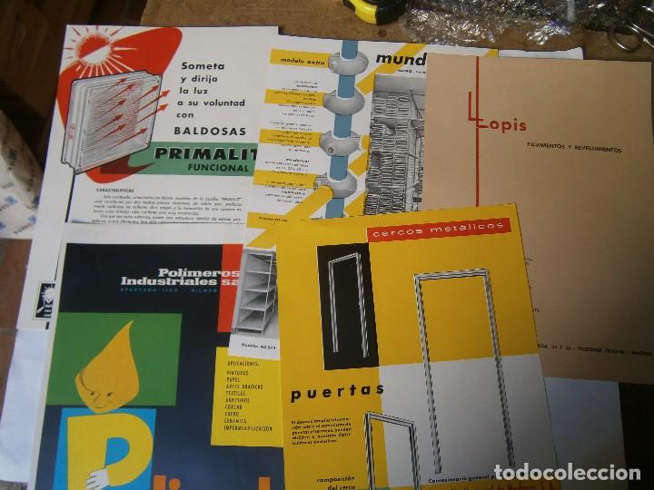 Cat&aacute;logos publicitarios: PUBLICIDAD ARQUITECTO 5 HOJAS DE PUBLICIDAD DE MANO CONSTRUCCION  29X21 CM