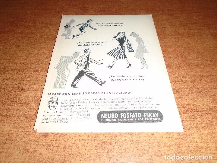 Werbekataloge: PUBLICIDAD EN PRENSA DE 1948: T&Oacute;NICO VIGORIZANTE NEURO FOSFATO ESKAY