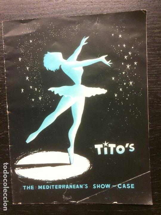 Cat&aacute;logos publicitarios: PROGRAMA DISCOTECA TITOS PALMA DE MALLORCA, 1958 - Foto 1