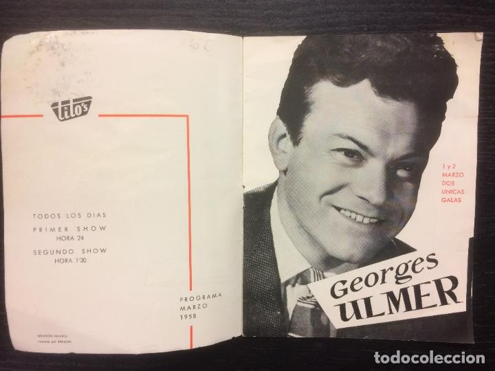 Cat&aacute;logos publicitarios: PROGRAMA DISCOTECA TITOS PALMA DE MALLORCA, 1958 - Foto 2
