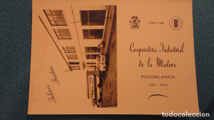 Advertising Catalogs: ANTIGUA TARJETA PUBLICITARIA.COOPERATIVA INDUSTRIAL MADERA.MUEBLES SAN JOSE.POZOBLANCO.1967-68