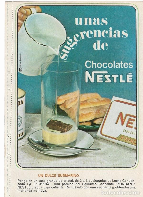 Werbekataloge: PUBLICIDAD 1964 HOJA REVISTA ANUNCIO SUGERENCIAS LECHE CONDENSADA LA LECHERA CHOCOLATES NESTLE