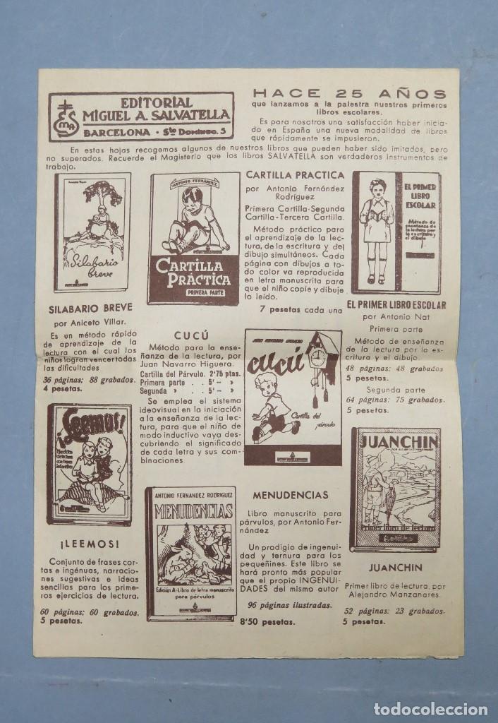 Catalogues publicitaires: CATALOGO PUBLICITARIO EDITORIAL MIGUEL A. SALVATELLA. 25 ANIVERSARIO. LIBROS ESCOLARES. 1947