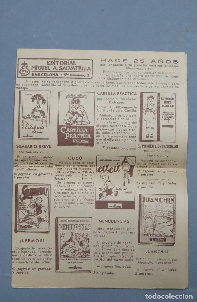 Catalogues publicitaires: CATALOGO PUBLICITARIO EDITORIAL MIGUEL A. SALVATELLA. 25 ANIVERSARIO. LIBROS ESCOLARES. 1947