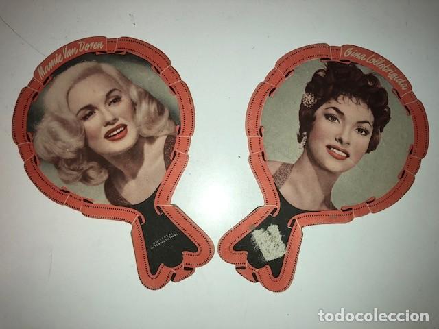 Cat&aacute;logos publicitarios: 2 PAYPAY PUBLICITARIOS TOSTADERO DE CAF&Eacute; MIJAY VALENCIA CON LAS ACTRICES GINA LOLLOBRIGIDA Y MAMIE