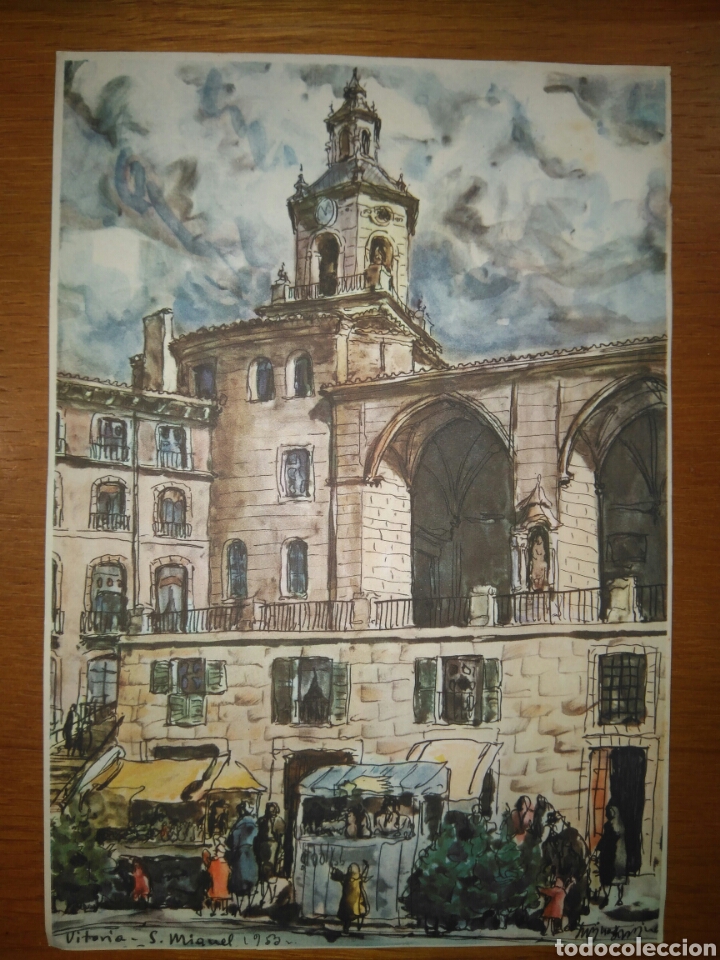 Cat&aacute;logos publicitarios: L&Aacute;MINA LITOGRAF&Iacute;A RINCONES DE ESPA&Ntilde;A VITORIA SAN MIGUEL 1953. PUBLICIDAD ROCHE