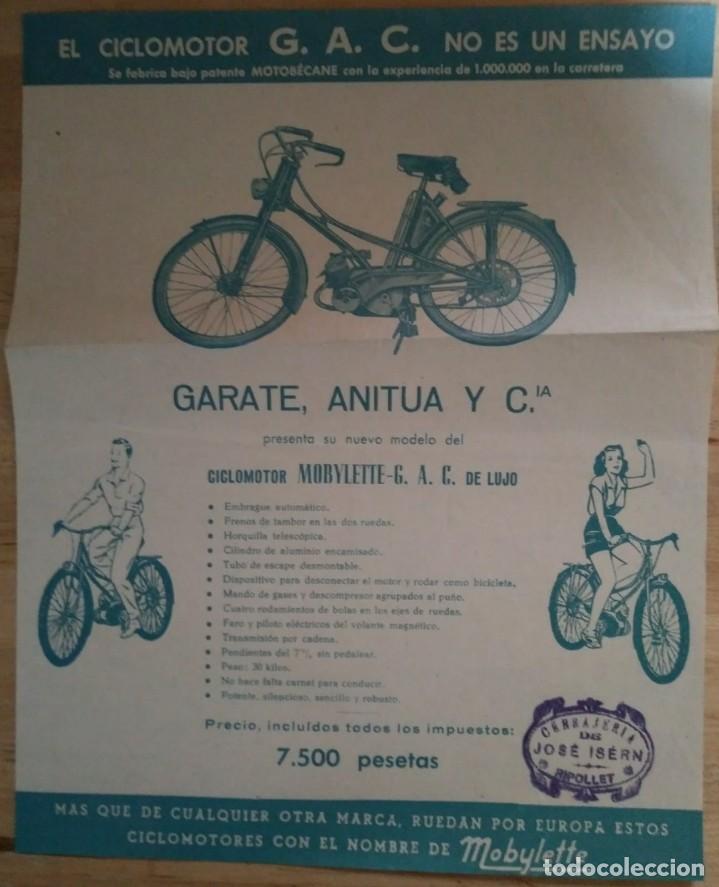 Publicidad Original Gac Mobylette 26 5cm X 21 Vendido En Venta Directa